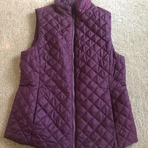 BananaRepublic Slim Puffer Vest Elderberry  Purple